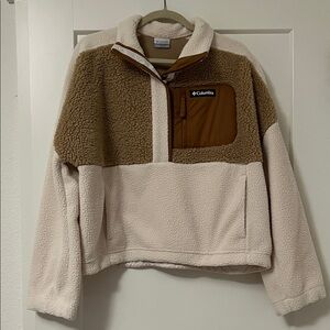 Columbia Women’s Fleece Pullover XL - Cream and Tan